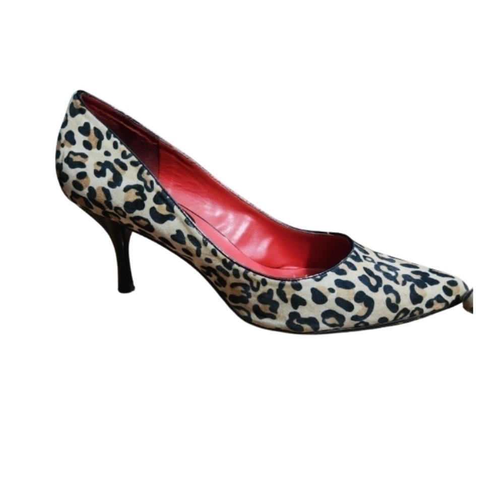 Nine & Co Women's Pointed Cheetah Heels Stiletto - Picture 4 of 7